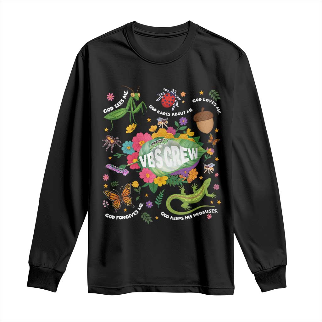Funny VBS Crew Vacation Bible VBS Teacher Christian School 2025 Long Sleeve Shirt TS11 Black Print Your Wear