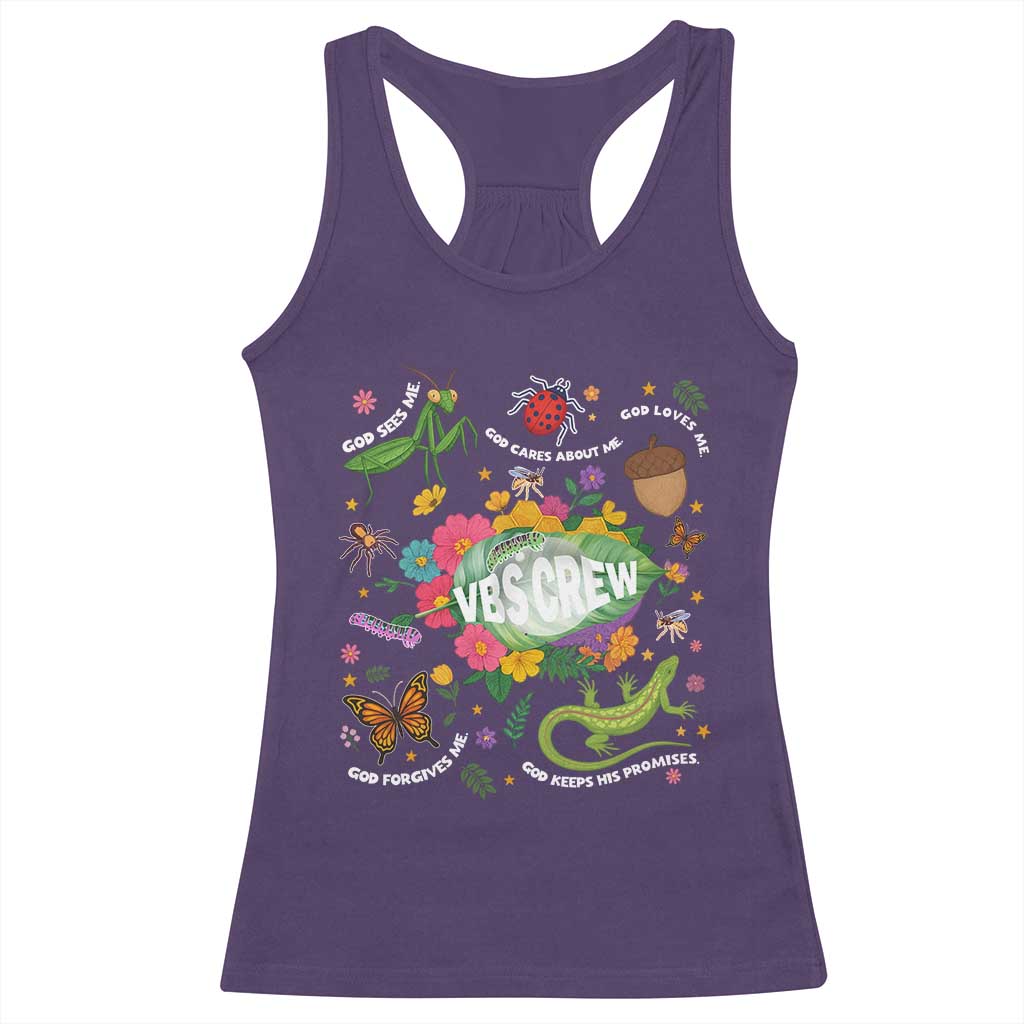 Funny VBS Crew Vacation Bible VBS Teacher Christian School 2025 Racerback Tank Top TS11 Purple Print Your Wear