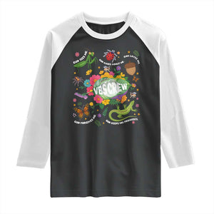 Funny VBS Crew Vacation Bible VBS Teacher Christian School 2025 Raglan Shirt TS11 Black White Print Your Wear