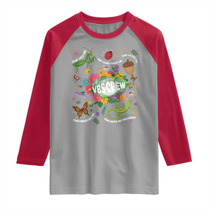 Funny VBS Crew Vacation Bible VBS Teacher Christian School 2025 Raglan Shirt TS11 Sport Gray Red Print Your Wear