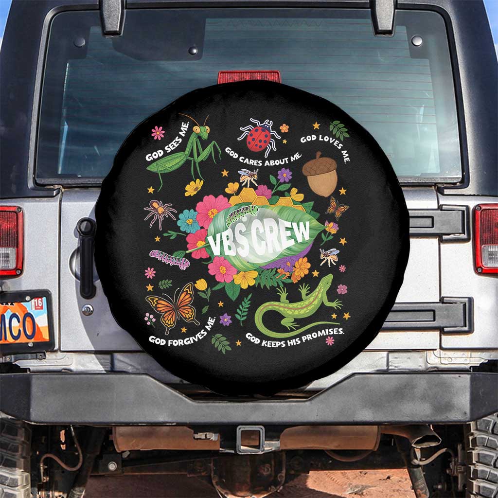 Funny VBS Crew Vacation Bible VBS Teacher Christian School 2025 Spare Tire Cover TS11 No hole Black Print Your Wear
