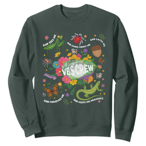 Funny VBS Crew Vacation Bible VBS Teacher Christian School 2025 Sweatshirt TS11 Dark Forest Green Print Your Wear