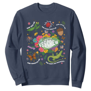 Funny VBS Crew Vacation Bible VBS Teacher Christian School 2025 Sweatshirt TS11 Navy Print Your Wear