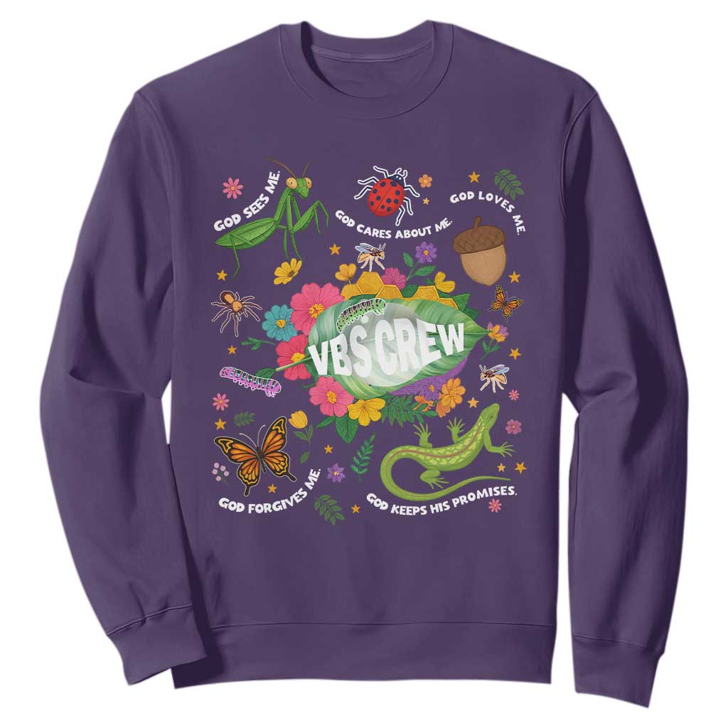 Funny VBS Crew Vacation Bible VBS Teacher Christian School 2025 Sweatshirt TS11 Purple Print Your Wear