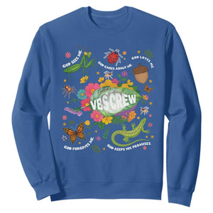 Funny VBS Crew Vacation Bible VBS Teacher Christian School 2025 Sweatshirt TS11 Royal Blue Print Your Wear