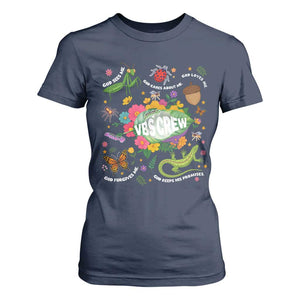 Funny VBS Crew Vacation Bible VBS Teacher Christian School 2025 T Shirt For Women TS11 Navy Print Your Wear