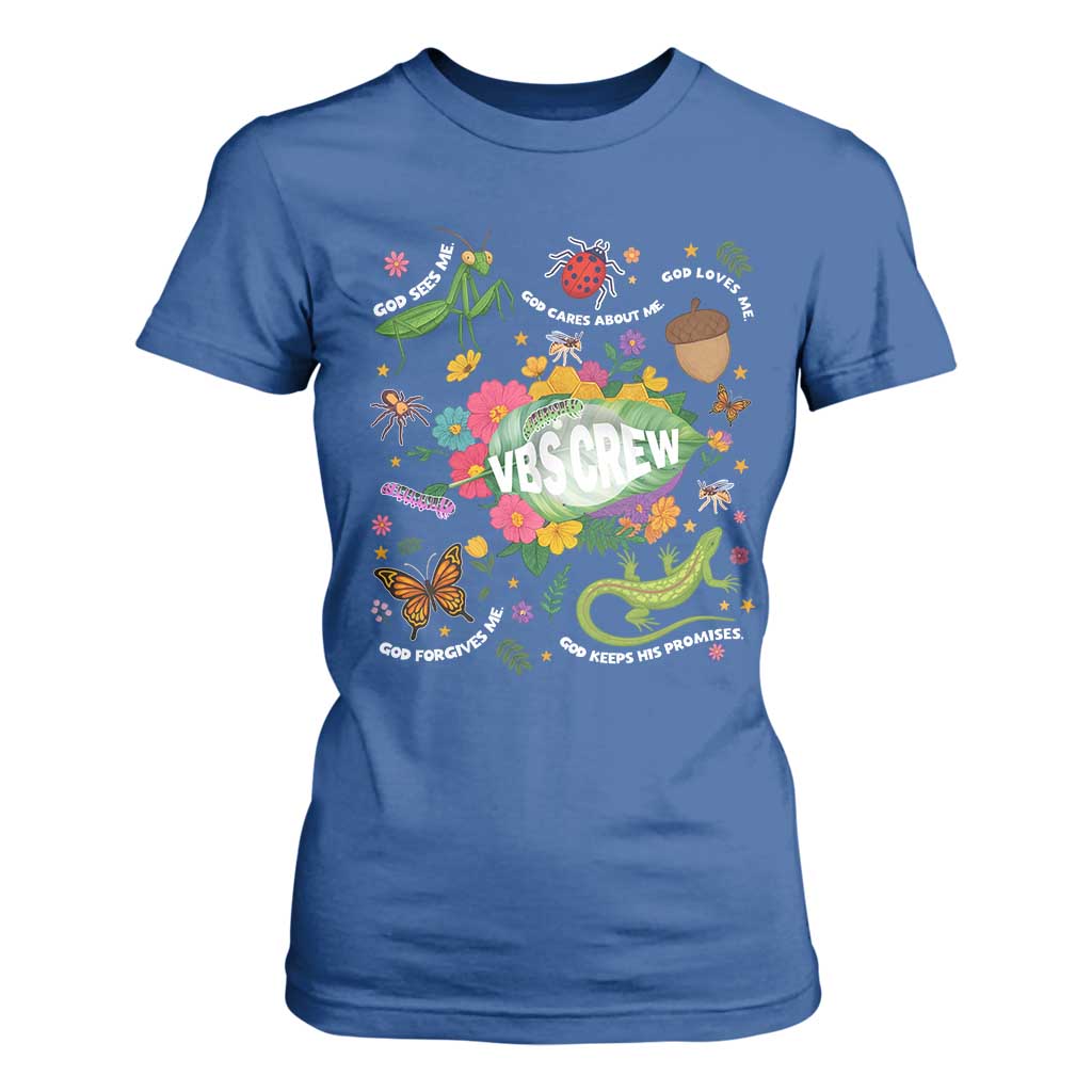 Funny VBS Crew Vacation Bible VBS Teacher Christian School 2025 T Shirt For Women TS11 Royal Blue Print Your Wear