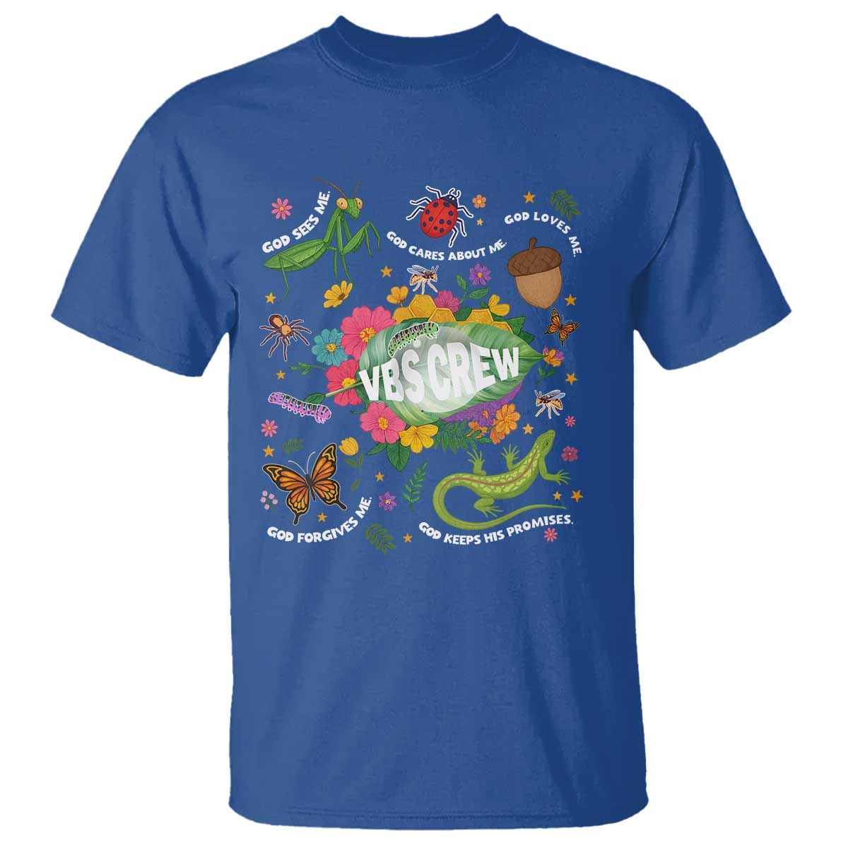 Funny VBS Crew Vacation Bible VBS Teacher Christian School 2025 T Shirt TS11 Royal Blue Print Your Wear