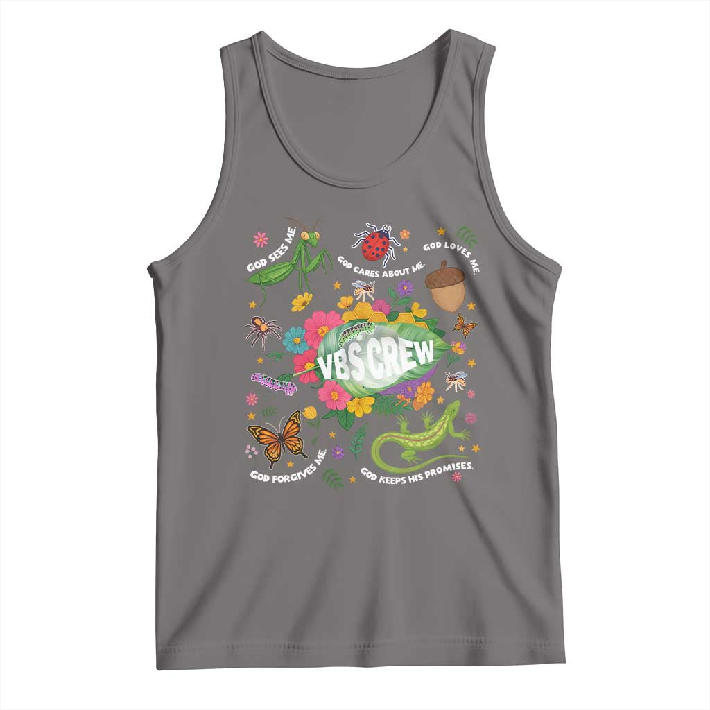 Funny VBS Crew Vacation Bible VBS Teacher Christian School 2025 Tank Top TS11 Deep Heather Print Your Wear