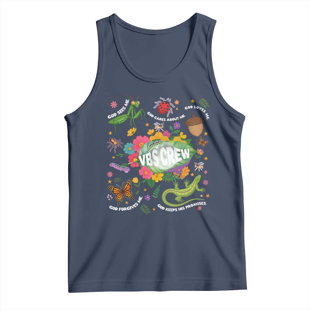 Funny VBS Crew Vacation Bible VBS Teacher Christian School 2025 Tank Top TS11 Navy Print Your Wear