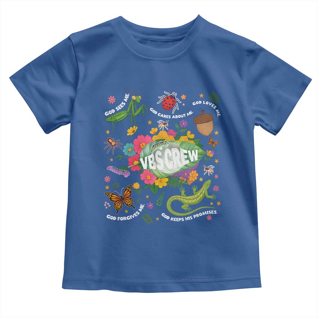 Funny VBS Crew Vacation Bible VBS Teacher Christian School 2025 Toddler T Shirt TS11 Royal Blue Print Your Wear
