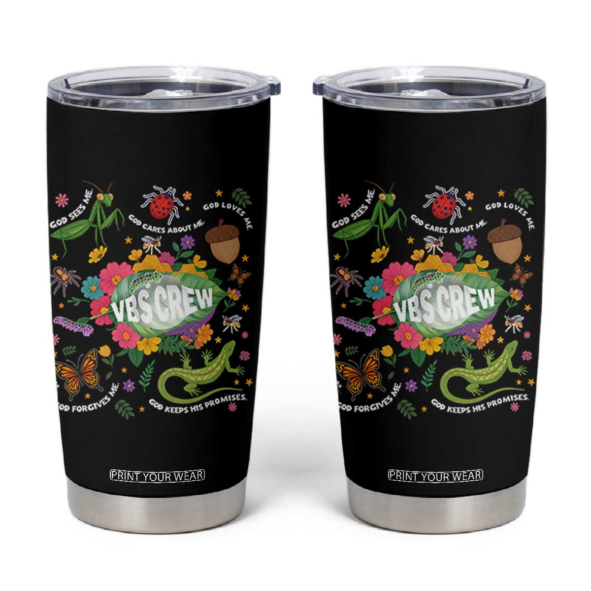 Funny VBS Crew Vacation Bible VBS Teacher Christian School 2025 Tumbler Cup TS11 Black Print Your Wear