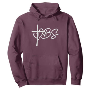 Funny VBS Vacation Bible School Hoodie Heart Cross TS11 Maroon Print Your Wear