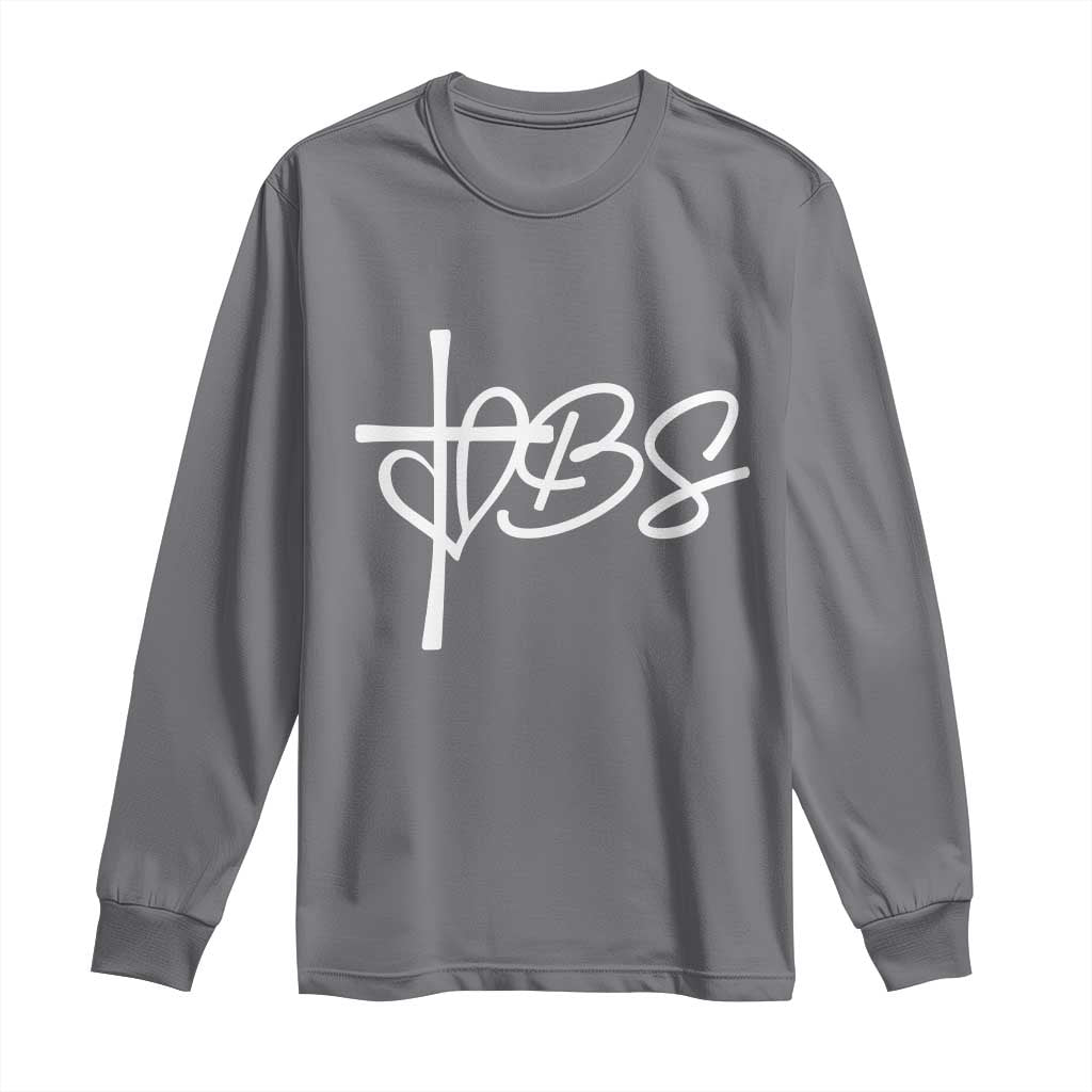 Funny VBS Vacation Bible School Long Sleeve Shirt Heart Cross TS11 Charcoal Print Your Wear