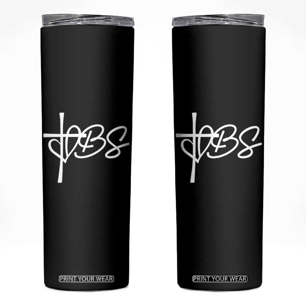 Funny VBS Vacation Bible School Skinny Tumbler Heart Cross TS11 Black Print Your Wear