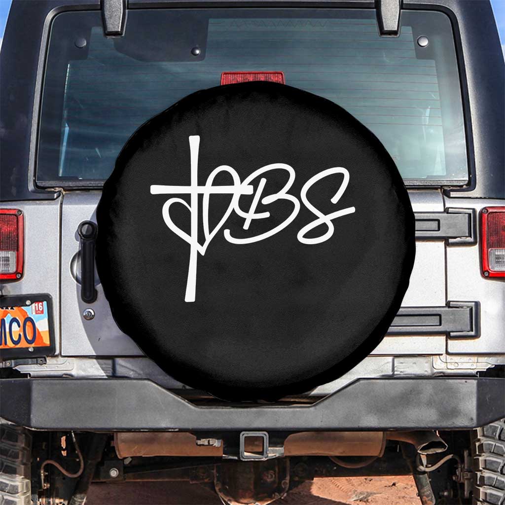 Funny VBS Vacation Bible School Spare Tire Cover Heart Cross TS11 No hole Black Print Your Wear