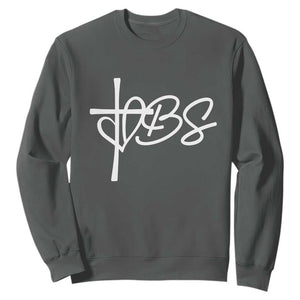 Funny VBS Vacation Bible School Sweatshirt Heart Cross TS11 Dark Heather Print Your Wear