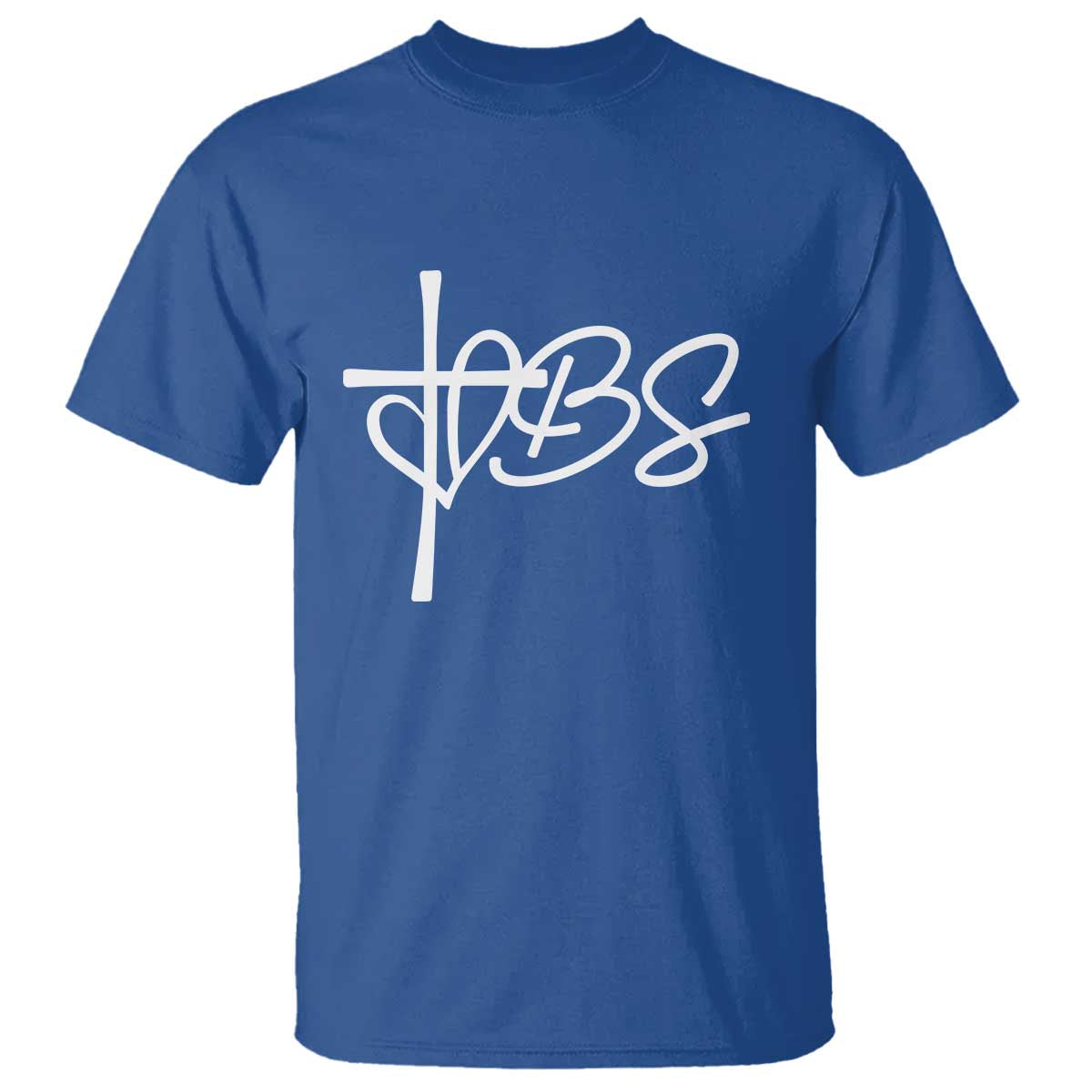 Funny VBS Vacation Bible School T Shirt Heart Cross TS11 Royal Blue Print Your Wear