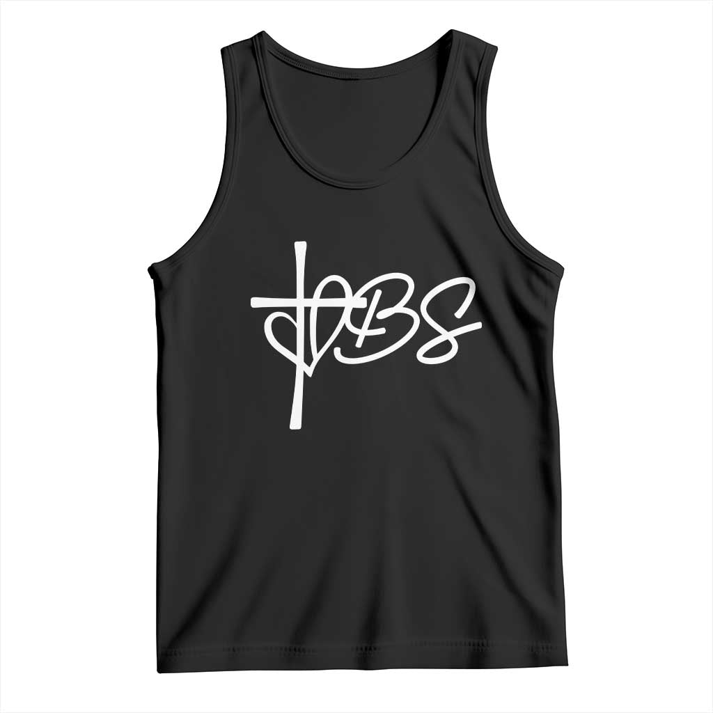 Funny VBS Vacation Bible School Tank Top Heart Cross TS11 Black Print Your Wear