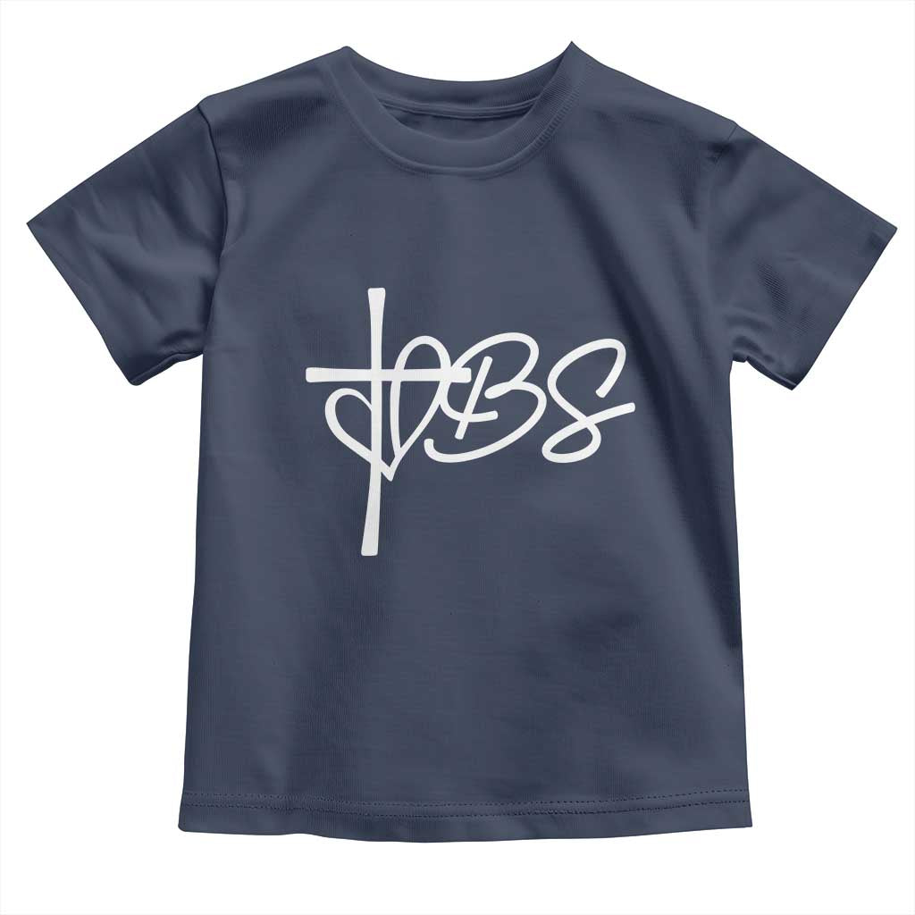 Funny VBS Vacation Bible School Toddler T Shirt Heart Cross TS11 Navy Print Your Wear