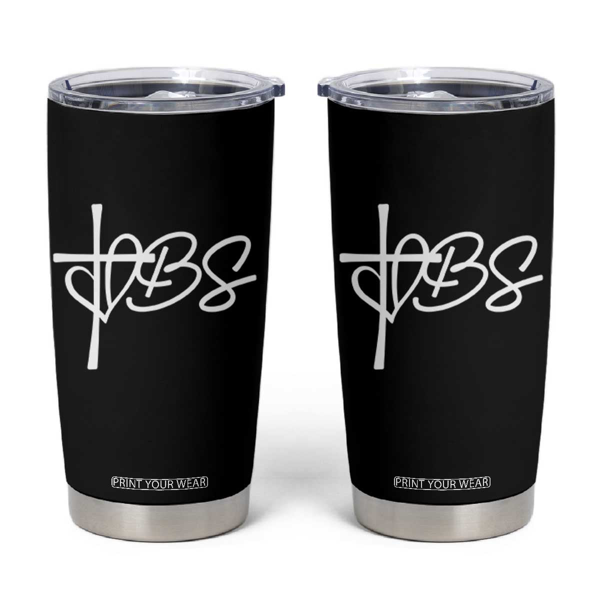 Funny VBS Vacation Bible School Tumbler Cup Heart Cross TS11 Black Print Your Wear