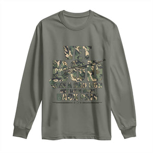 Funny Veteran Vet Bod Like A Dad Bod But With More Back Pain Long Sleeve Shirt TS11 Military Green Print Your Wear