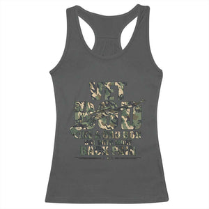 Funny Veteran Vet Bod Like A Dad Bod But With More Back Pain Racerback Tank Top TS11 Dark Heather Print Your Wear