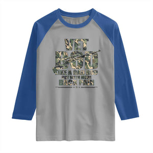 Funny Veteran Vet Bod Like A Dad Bod But With More Back Pain Raglan Shirt TS11 Sport Gray Royal Print Your Wear