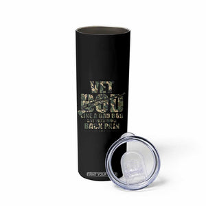 Funny Veteran Vet Bod Like A Dad Bod But With More Back Pain Skinny Tumbler TS11 Print Your Wear