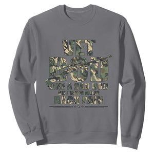 Funny Veteran Vet Bod Like A Dad Bod But With More Back Pain Sweatshirt TS11 Charcoal Print Your Wear