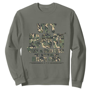 Funny Veteran Vet Bod Like A Dad Bod But With More Back Pain Sweatshirt TS11 Military Green Print Your Wear