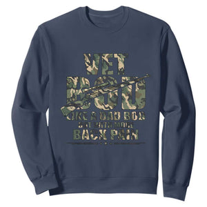 Funny Veteran Vet Bod Like A Dad Bod But With More Back Pain Sweatshirt TS11 Navy Print Your Wear
