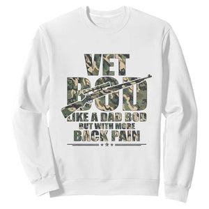 Funny Veteran Vet Bod Like A Dad Bod But With More Back Pain Sweatshirt TS11 White Print Your Wear
