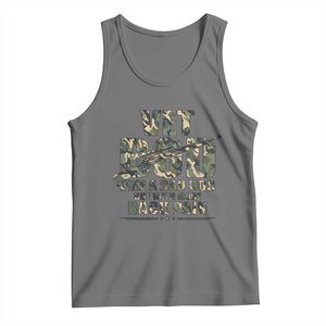 Funny Veteran Vet Bod Like A Dad Bod But With More Back Pain Tank Top TS11 Black Heather Print Your Wear