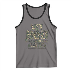 Funny Veteran Vet Bod Like A Dad Bod But With More Back Pain Tank Top TS11 Deep Heather Black Print Your Wear