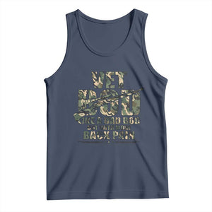 Funny Veteran Vet Bod Like A Dad Bod But With More Back Pain Tank Top TS11 Navy Print Your Wear