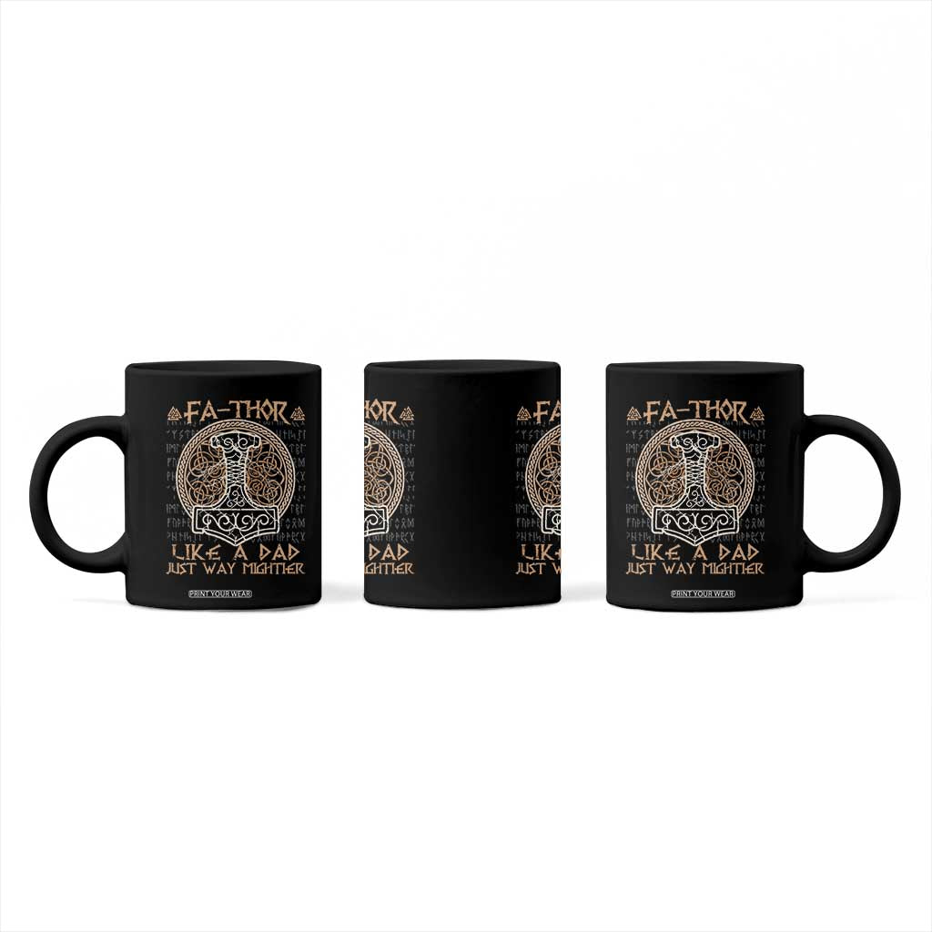 Funny Viking Dad Coffee Mug Fathor Like A Dad Just Way Mightier TS09 Print Your Wear
