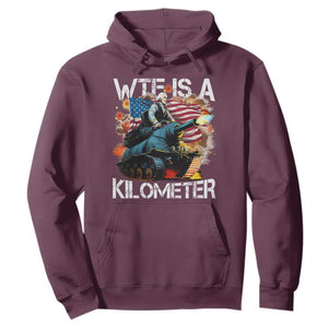 Funny WTF Is A Kilometer Hoodie Patriotic American Freedom George Washington TS11 Maroon Print Your Wear