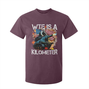 Funny WTF Is A Kilometer T Shirt For Kid Patriotic American Freedom George Washington TS11 Maroon Print Your Wear