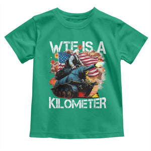 Funny WTF Is A Kilometer Toddler T Shirt Patriotic American Freedom George Washington TS11 Irish Green Print Your Wear