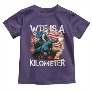 Funny WTF Is A Kilometer Toddler T Shirt Patriotic American Freedom George Washington TS11 Purple Print Your Wear