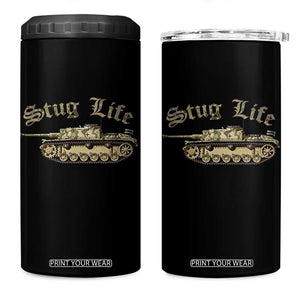 Funny WW2 Tank History Stug Life 4 in 1 Can Cooler Tumbler TS11 One Size: 16 oz Black Print Your Wear