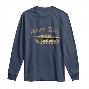 Funny WW2 Tank History Stug Life Long Sleeve Shirt TS11 Navy Print Your Wear