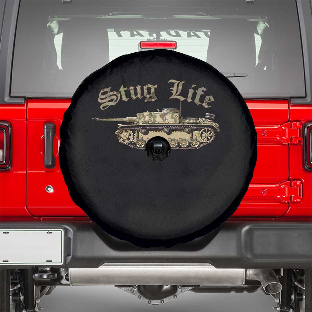 Funny WW2 Tank History Stug Life Spare Tire Cover TS11 Black Print Your Wear