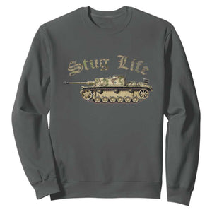 Funny WW2 Tank History Stug Life Sweatshirt TS11 Dark Heather Print Your Wear