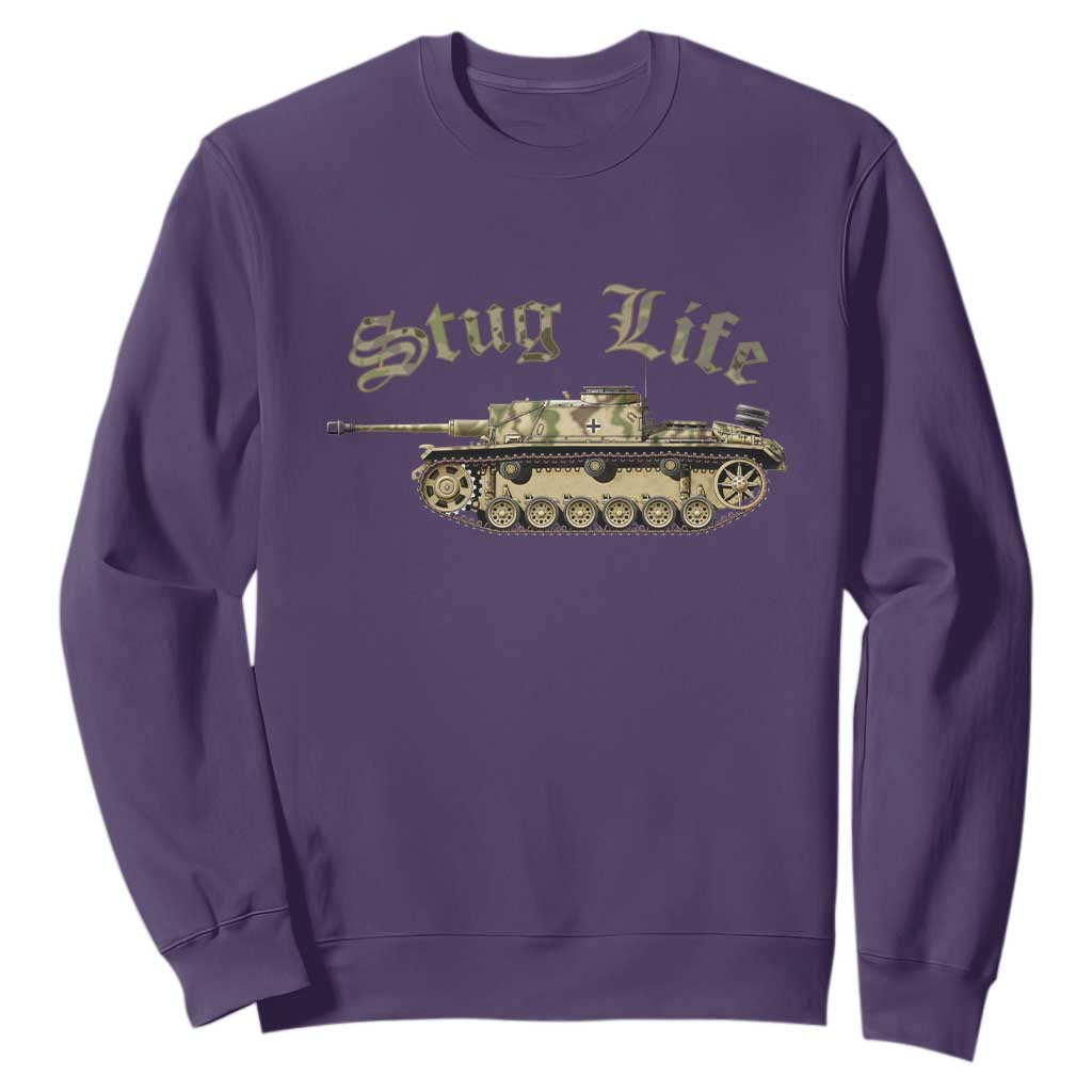 Funny WW2 Tank History Stug Life Sweatshirt TS11 Purple Print Your Wear