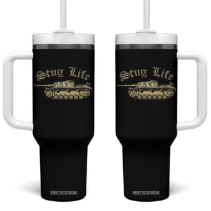 Funny WW2 Tank History Stug Life Tumbler With Handle TS11 One Size: 40 oz Black Print Your Wear