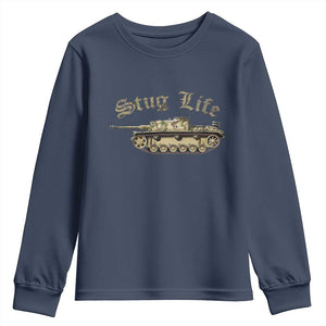 Funny WW2 Tank History Stug Life Youth Sweatshirt TS11 Navy Print Your Wear