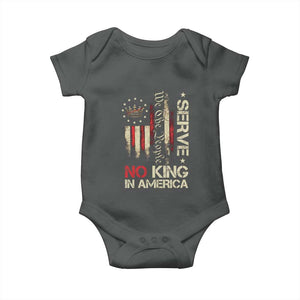 Funny We The People Serve No King In American Baby Onesie Vintage Betsy Ross Flag TS11 Dark Heather Print Your Wear