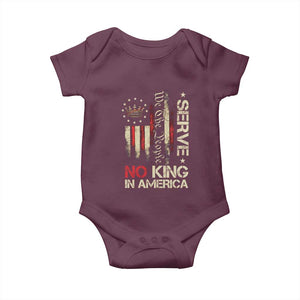 Funny We The People Serve No King In American Baby Onesie Vintage Betsy Ross Flag TS11 Maroon Print Your Wear